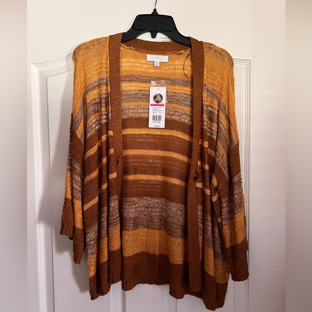 NWT gold striped cardigan